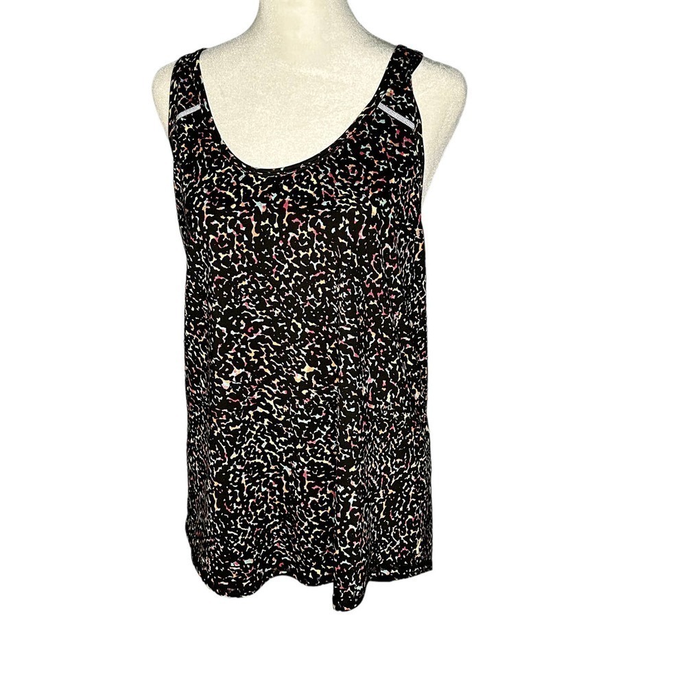 Lucy Tie Dye Cheetah Print Athletic Top Size Large